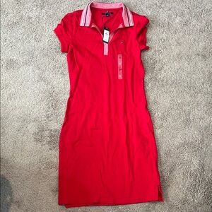 Tommy Hilfiger Vibrant Red Polo Dress